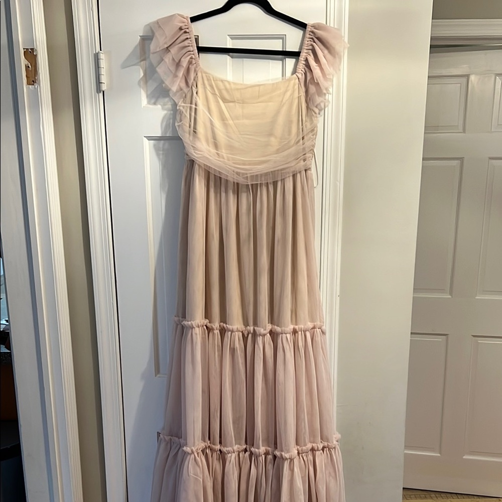 Worth Collective dress

Bella Tiered Tulle Maxi Dress in Taupe - Bump Friendly